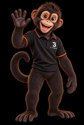 Trey, the 3 In 1 AI mascot, waving hello